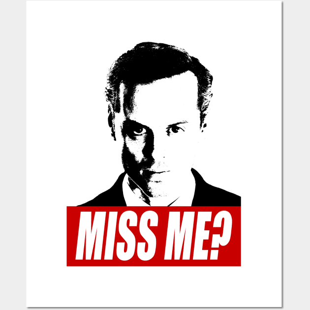 Miss Me? - Jim Moriarty - Sherlock Wall Art by tirmedesign